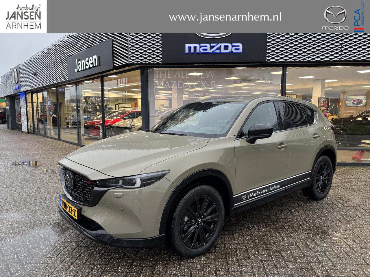 Mazda CX-5 2.0 e-SkyActiv-G M Hybrid 165 Homura , Demovoordeel ¤ 5.000-, Leder Pack, Adap.Cruise, Navi, Apple Carplay, 360 Camera, PDC, HUD, Stoelverwarming/ventilatie, 19" LMV