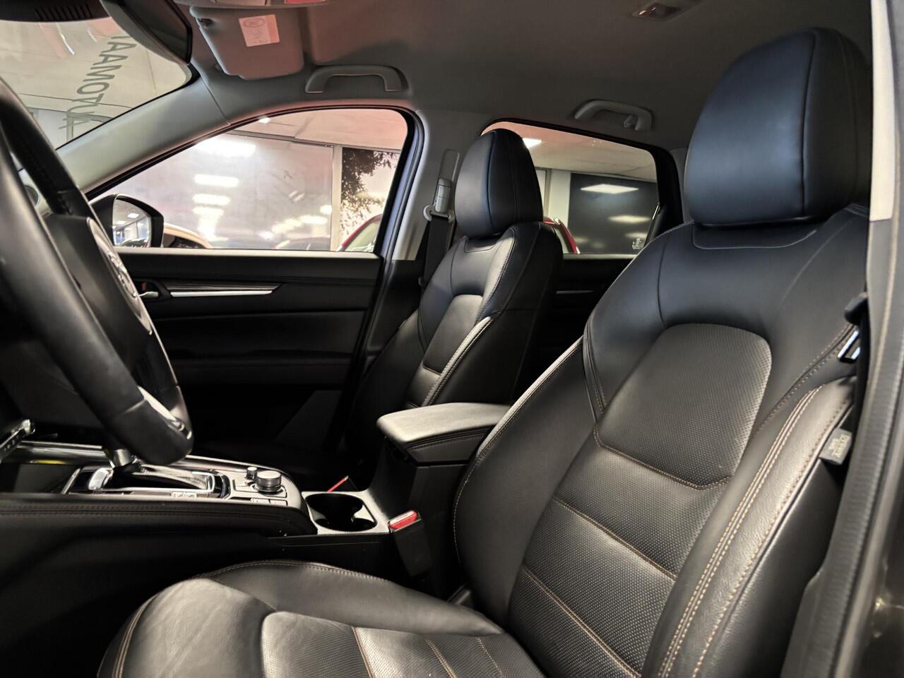 Mazda CX-5 2.0 e-SkyActiv-G M Hybrid 165 Exclusive-Line+Com.P , Automaat, Black Comfort Pack, Leder, Navi, Adap.Cruise, Clima, Apple Carplay, 360 Camera, PDC, HUD, Stuur/Stoelverwarming, 19" LMV