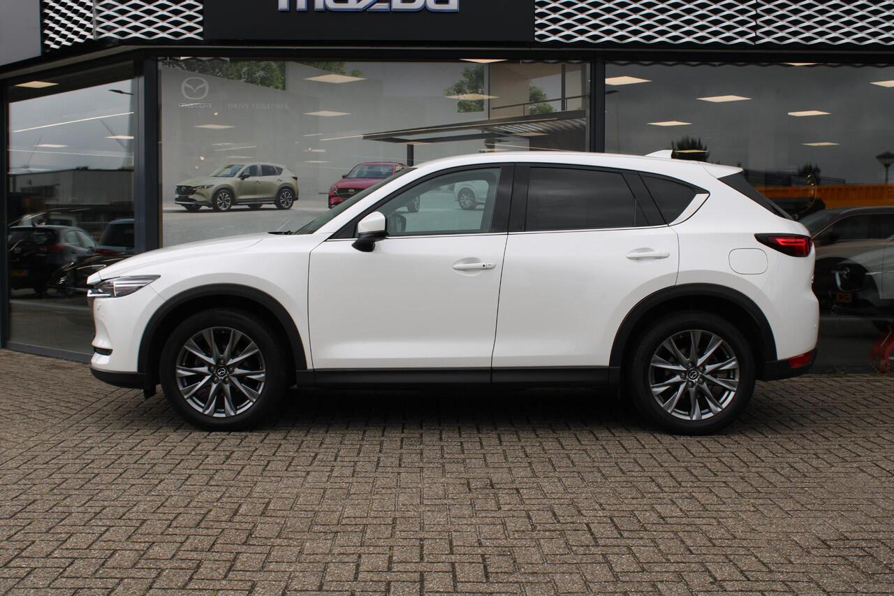 Mazda CX-5 2.5 4WD SkyActiv-G 194 Signature , Automaat, Trekhaak, Adap. Cruise, 360 Camera, Stoelverwarming, Stoelverkoeling, Stuurverwarming, LMV 19 Inch, Bose, HUD, Navi, Apple Carplay, LKA, Clima, AWD