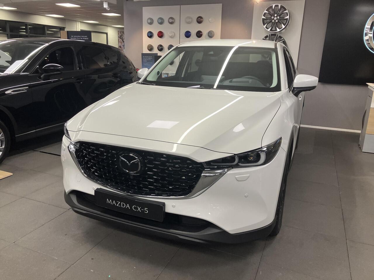 Mazda CX-5 2.0 e-SkyActiv-G M Hybrid 165 Exclusive-Line , Nieuwe Auto, 10 KM, Registratievoordeel ¤ 5.000-, Leder Pack, Adap.Cruise, Navi, Apple Carplay, 360 Camera, PDC, HUD, Stoelverwarming/ventilatie, 19" LMV