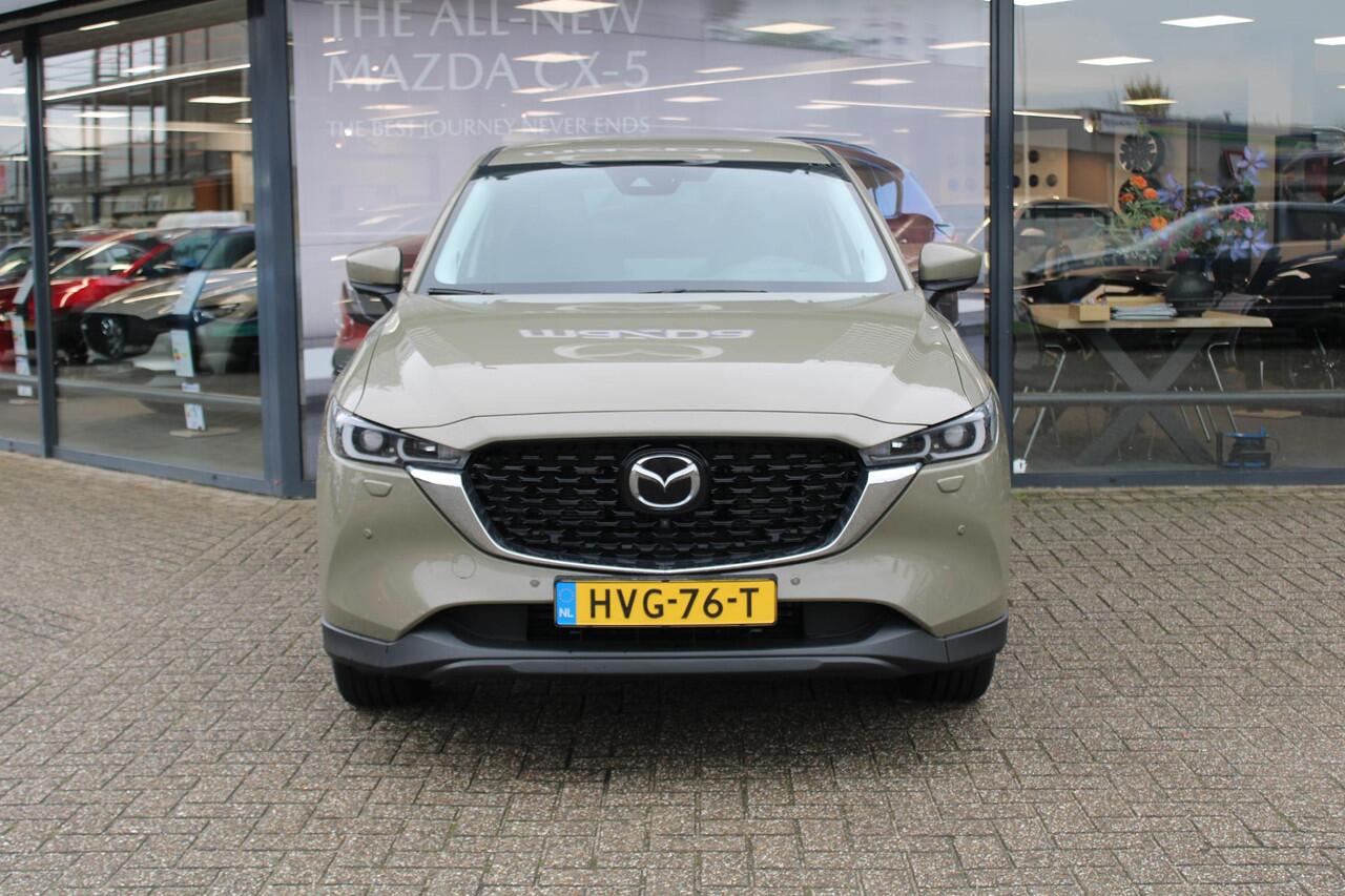 Mazda CX-5 2.0 e-SkyActiv-G M Hybrid 165 Exclusive-Line , Demovoordeel ¤ 7.100-, Leder Pack, Adap.Cruise, Navi, Apple Carplay, 360 Camera, PDC, HUD, Stoelverwarming/ventilatie, 19" LMV