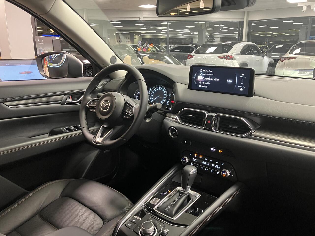 Mazda CX-5 2.0 e-SkyActiv-G M Hybrid 165 Exclusive-Line , Nieuwe Auto, 10 KM, Registratievoordeel ¤ 5.000-, Leder Pack, Adap.Cruise, Navi, Apple Carplay, 360 Camera, PDC, HUD, Stoelverwarming/ventilatie, 19" LMV