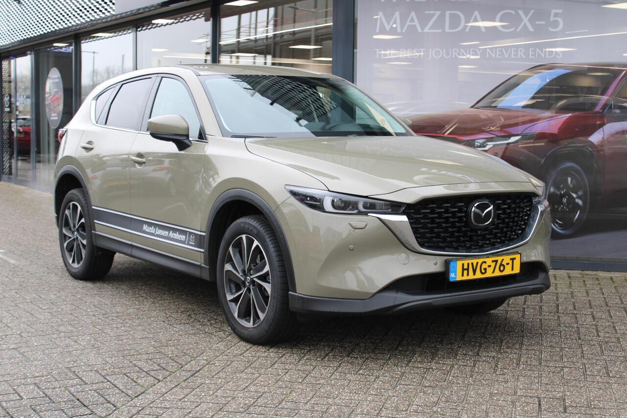 Mazda CX-5 2.0 e-SkyActiv-G M Hybrid 165 Exclusive-Line , Demovoordeel ¤ 7.100-, Leder Pack, Adap.Cruise, Navi, Apple Carplay, 360 Camera, PDC, HUD, Stoelverwarming/ventilatie, 19" LMV