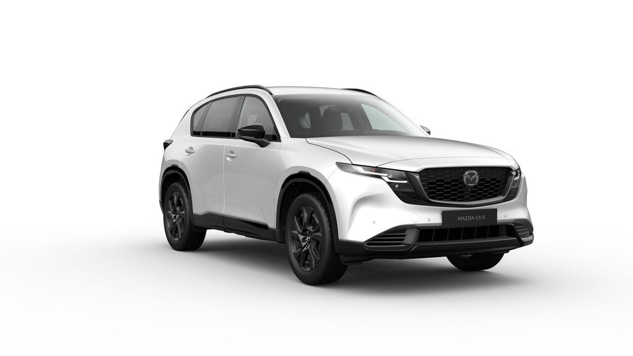 Mazda CX-5 Homura - Zwart lederen interieur | 19-inch lichtmetalen velgen, Black | Alarmsysteem | Automatisch dimmende binnenspiegel met randloos design