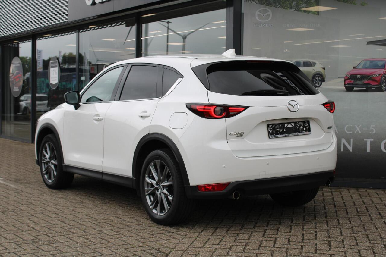 Mazda CX-5 2.5 4WD SkyActiv-G 194 Signature , Automaat, Trekhaak, Adap. Cruise, 360 Camera, Stoelverwarming, Stoelverkoeling, Stuurverwarming, LMV 19 Inch, Bose, HUD, Navi, Apple Carplay, LKA, Clima, AWD