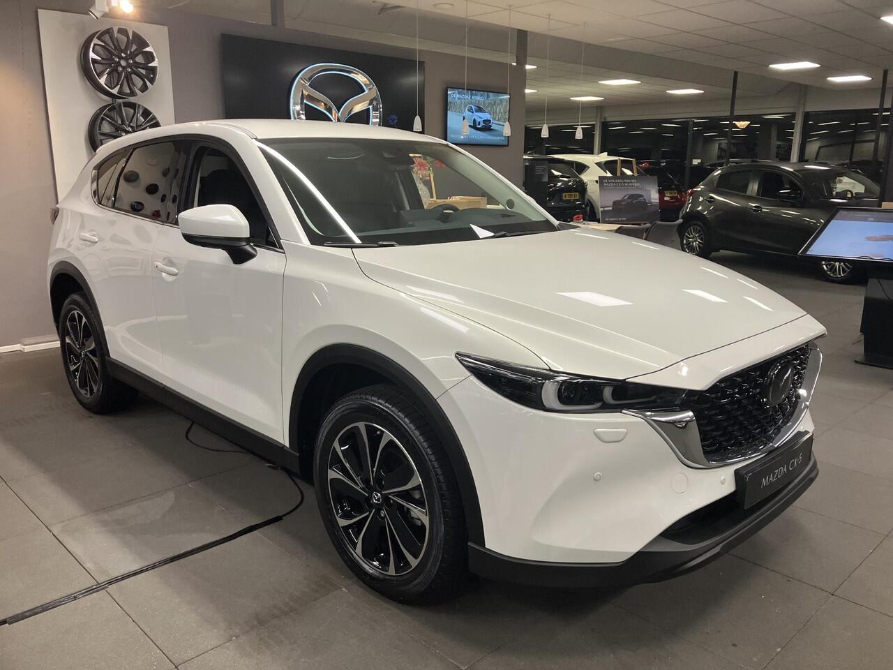 Mazda CX-5 2.0 e-SkyActiv-G M Hybrid 165 Exclusive-Line , Nieuwe Auto, 10 KM, Registratievoordeel ¤ 5.000-, Leder Pack, Adap.Cruise, Navi, Apple Carplay, 360 Camera, PDC, HUD, Stoelverwarming/ventilatie, 19" LMV