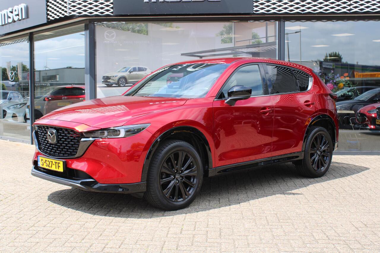 Mazda CX-5 2.0 SkyActiv-G 165 Homura , Automaat, Half Leder, 360 Camera, Adap. Cruise, Navi, LKA, Elektrische klep, Apple Carplay, HUD, Stoelverwarming, Stuurverwarming, Clima, LMV 19 Inch