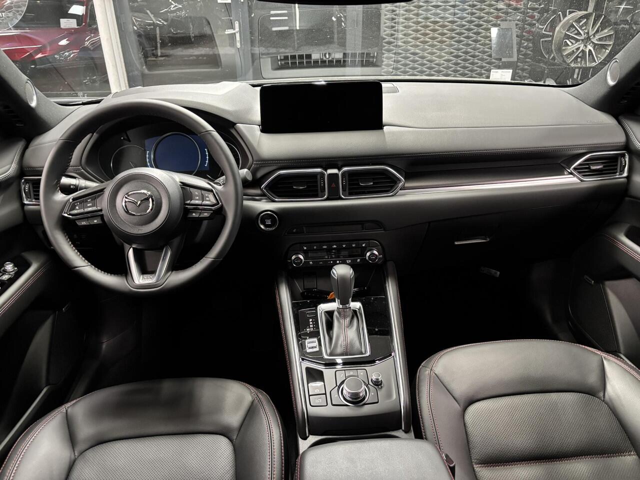 Mazda CX-5 2.0 e-SkyActiv-G M Hybrid 165 Homura , Nieuwe Auto, 10 KM, Registratievoordeel ¤ 5.000-, Leder Pack, Adap.Cruise, Navi, Apple Carplay, 360 Camera, PDC, HUD, Stoelverwarming/ventilatie, 19" LMV