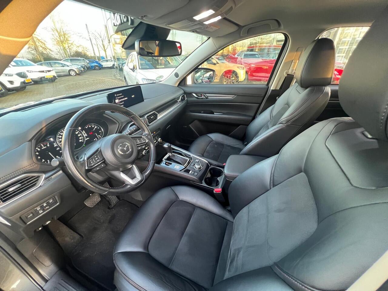 Mazda CX-5 2.0 SkyActiv-G 165 Sportive AUTOMAAT | 360 CAMERA | El.A.KLEP | ADAPTIVE CRUISE | HEAD-UP DISPLAY | LEDER/ALCANTARA | Bose AUDIO | STOEL- en STUURVERWARMING |