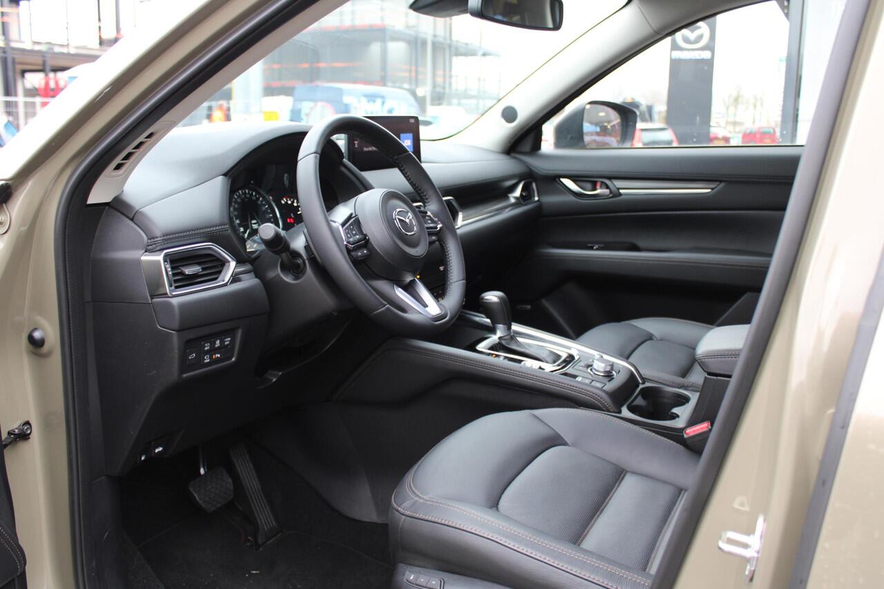 Mazda CX-5 2.0 e-SkyActiv-G M Hybrid 165 Exclusive-Line , Demovoordeel ¤ 7.100-, Leder Pack, Adap.Cruise, Navi, Apple Carplay, 360 Camera, PDC, HUD, Stoelverwarming/ventilatie, 19" LMV