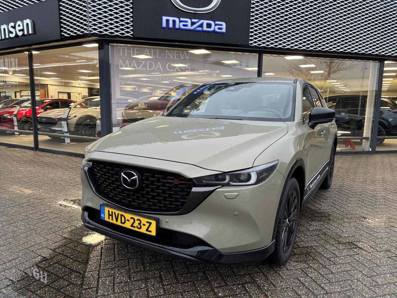 Mazda CX-5 2.0 e-SkyActiv-G M Hybrid 165 Homura , Demovoordeel ¤ 5.000-, Leder Pack, Adap.Cruise, Navi, Apple Carplay, 360 Camera, PDC, HUD, Stoelverwarming/ventilatie, 19" LMV