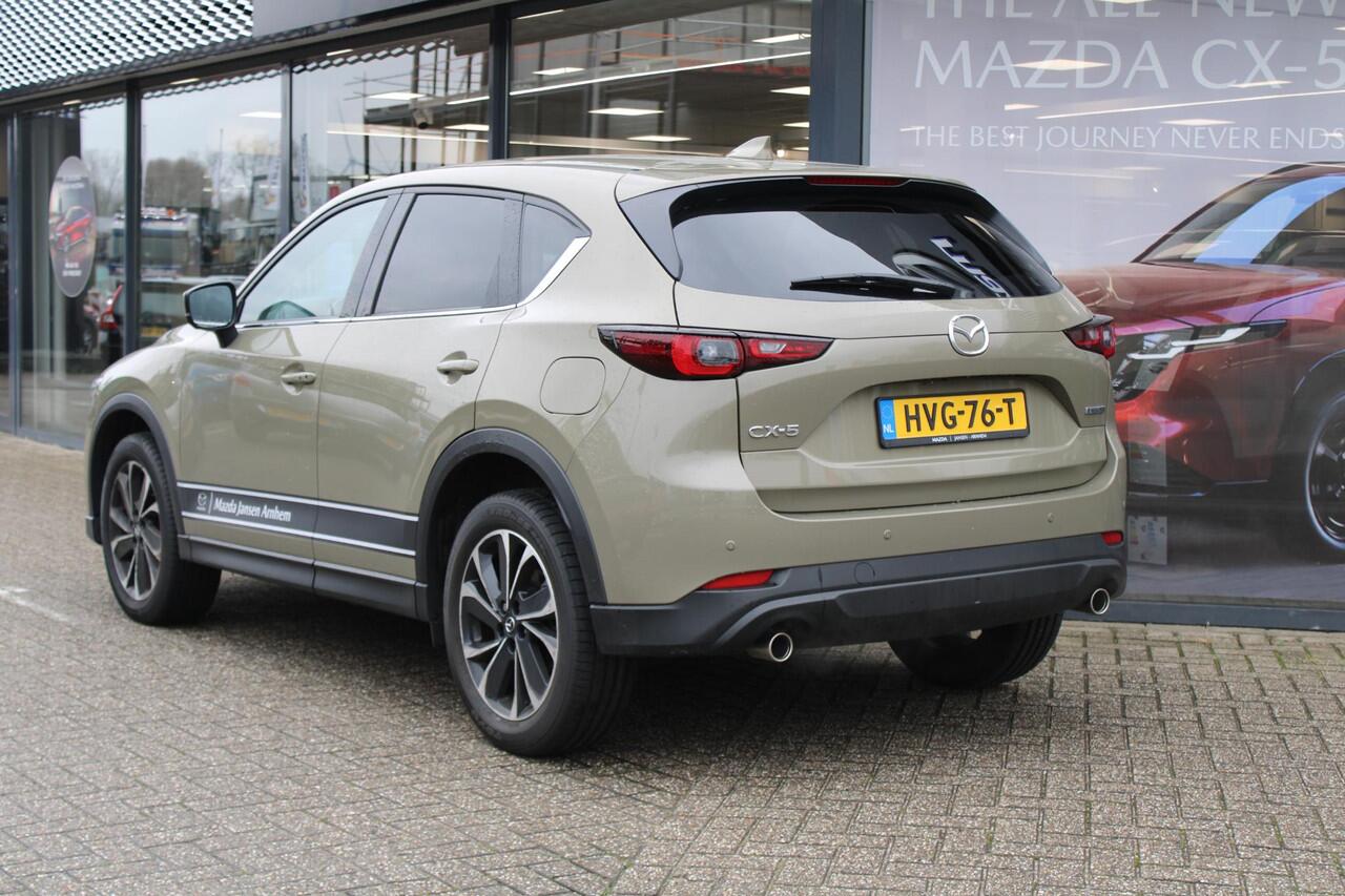 Mazda CX-5 2.0 e-SkyActiv-G M Hybrid 165 Exclusive-Line , Demovoordeel ¤ 7.100-, Leder Pack, Adap.Cruise, Navi, Apple Carplay, 360 Camera, PDC, HUD, Stoelverwarming/ventilatie, 19" LMV