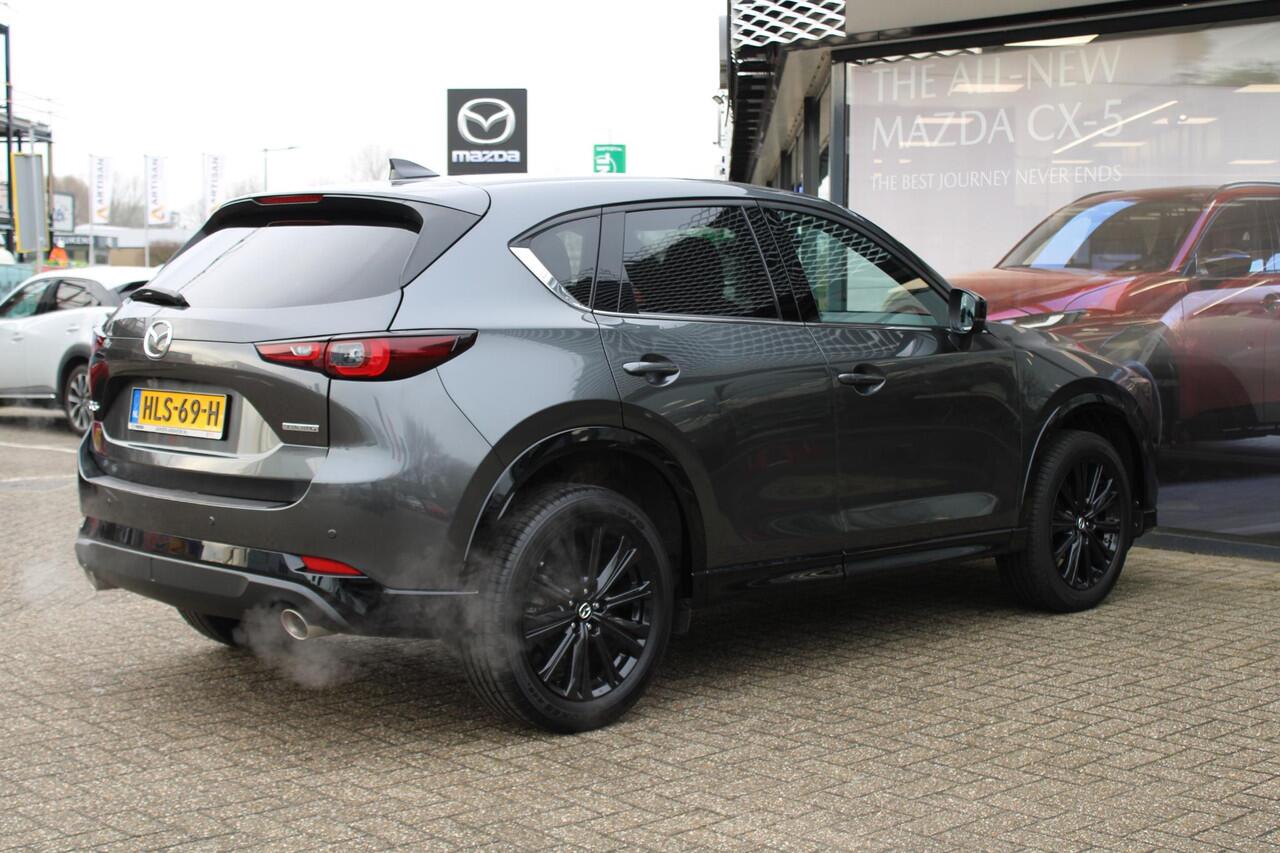 Mazda CX-5 2.0 SkyActiv-G Homura , Automaat, Half Leder, Adap.Cruise, 360 Camera, Navi, Apple Carplay, Android Auto, HUD, LMV 19 Inch, Stoelverwarming, Clima, PDC, LKA