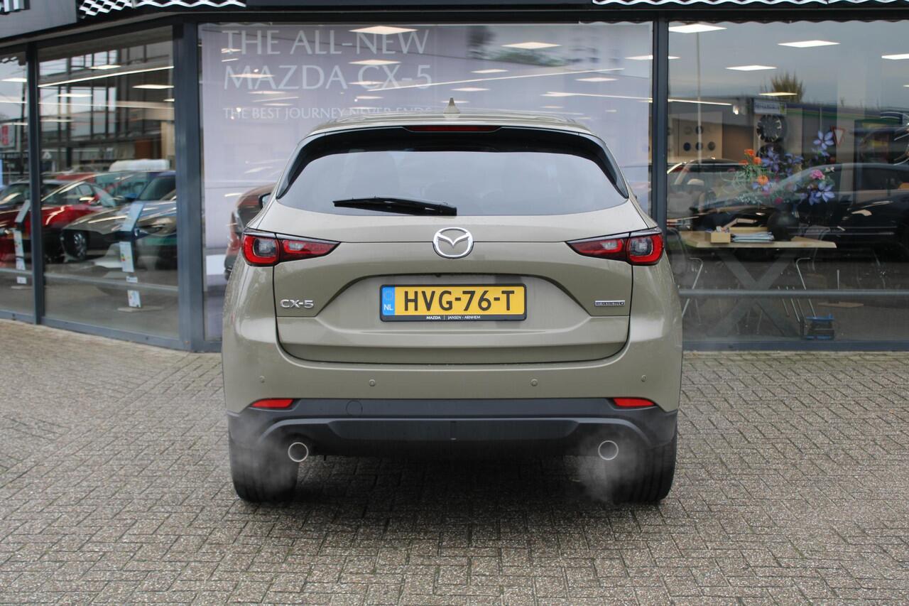 Mazda CX-5 2.0 e-SkyActiv-G M Hybrid 165 Exclusive-Line , Demovoordeel ¤ 7.100-, Leder Pack, Adap.Cruise, Navi, Apple Carplay, 360 Camera, PDC, HUD, Stoelverwarming/ventilatie, 19" LMV