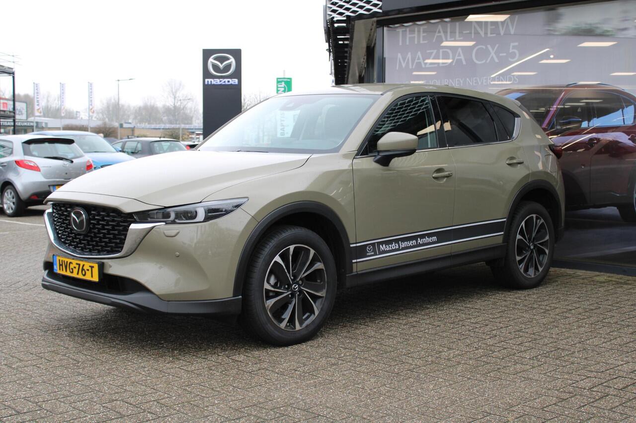 Mazda CX-5 2.0 e-SkyActiv-G M Hybrid 165 Exclusive-Line , Demovoordeel ¤ 7.100-, Leder Pack, Adap.Cruise, Navi, Apple Carplay, 360 Camera, PDC, HUD, Stoelverwarming/ventilatie, 19" LMV