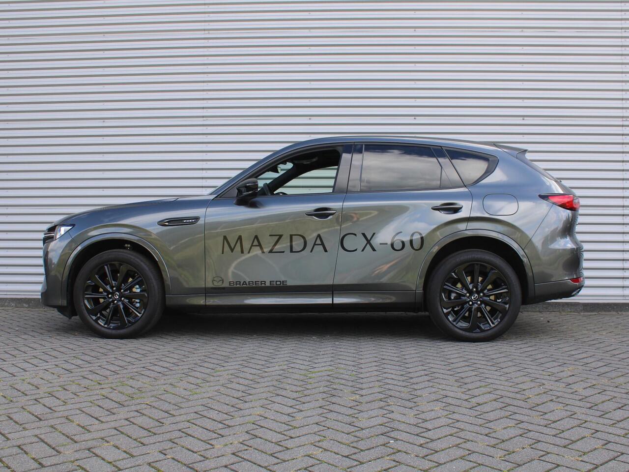 Mazda CX-60 2.5 e-SkyActiv PHEV Homura Plus | Stuur-/stoelverwarming+ventilatie | Schuifdak | Leer | HUD | Elek. stuur-/stoelverstelling | Camera rondom | 20" LM |