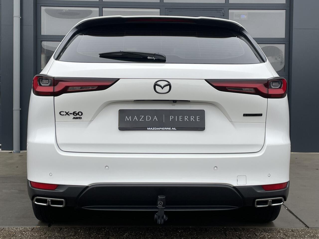 Mazda CX-60 2.5 e-SkyActiv 327 pk PHEV AUTOMAAT Exclusive-Line NAVI | ACHTERUITRIJCAMERA | TREKHAAK | BLACK-PAKKET | 20 INCH LMV FABRIEKS-GARANTIE | WINTERPAKKET | TREKGEWICHT 2500 KG