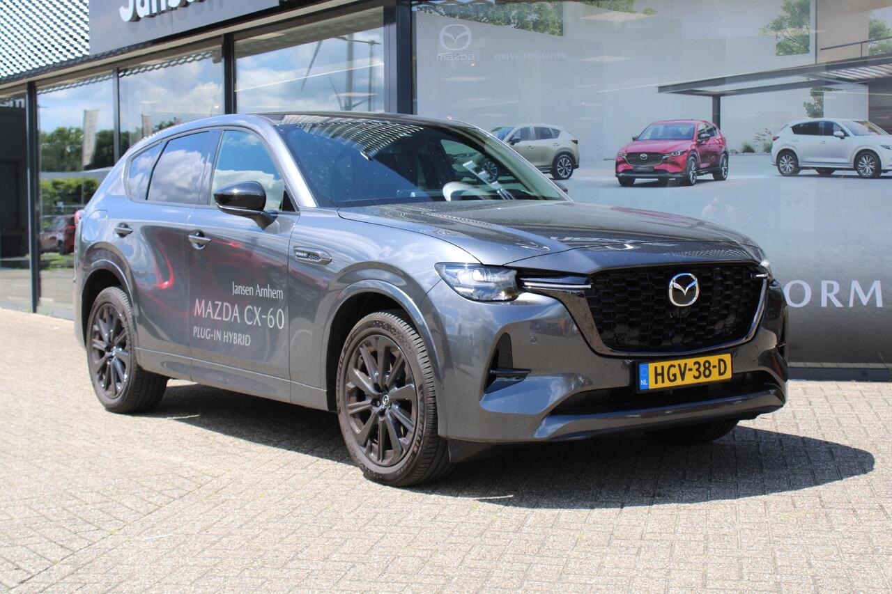 Mazda CX-60 2.5 e-SkyActiv PHEV Homura Business Edition , Demovoordeel ¤ 8.690,-, Accessoires Pakket, Klasse 3 Alarm, CS Pack, DA Pack, Leder, 360 Camera, Bose, Adap Cruise, LMV 20 Inch