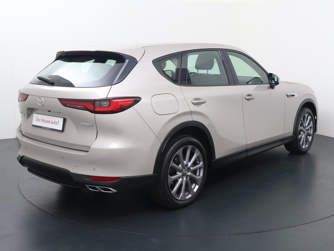 Mazda CX-60 2.5 e-SkyActiv PHEV Exclusive-Line | 328 PK | Automaat | Digitale Cockpit | Automatische verlichting | Led-licht | Flippers | Cruise control | Speedlimiter | Achteruitrijcamera | PDC voor & achter | Auto