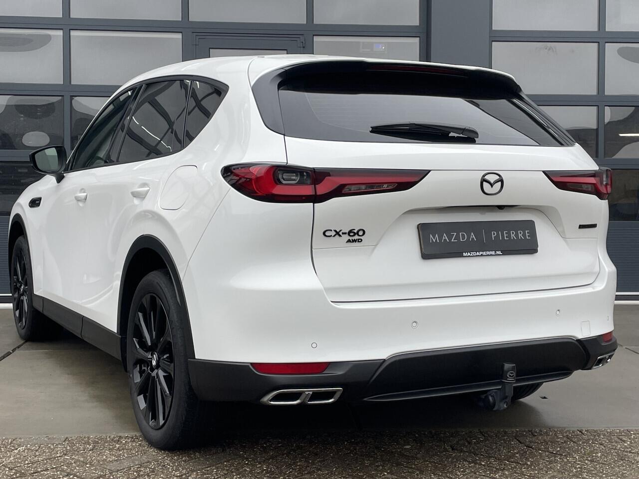 Mazda CX-60 2.5 e-SkyActiv 327 pk PHEV AUTOMAAT Exclusive-Line NAVI | ACHTERUITRIJCAMERA | TREKHAAK | BLACK-PAKKET | 20 INCH LMV FABRIEKS-GARANTIE | WINTERPAKKET | TREKGEWICHT 2500 KG