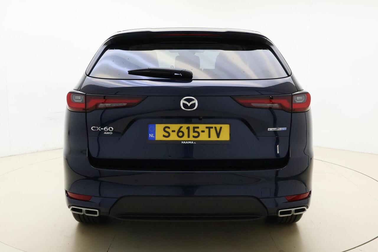 Mazda CX-60 2.5 e-SkyActiv PHEV Takumi 8-Traps Automaat | Panoramadak | Leer | 360 camera | Adaptive cruise | Navigatie | Stoel- stuurverwarming |Elektrische achterklep | Keyless | 20"LMV