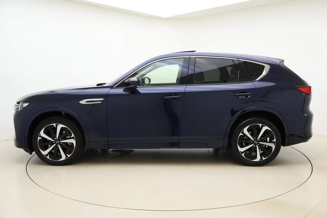 Mazda CX-60 2.5 e-SkyActiv PHEV Takumi 8-Traps Automaat | Panoramadak | Leer | 360 camera | Adaptive cruise | Navigatie | Stoel- stuurverwarming |Elektrische achterklep | Keyless | 20"LMV