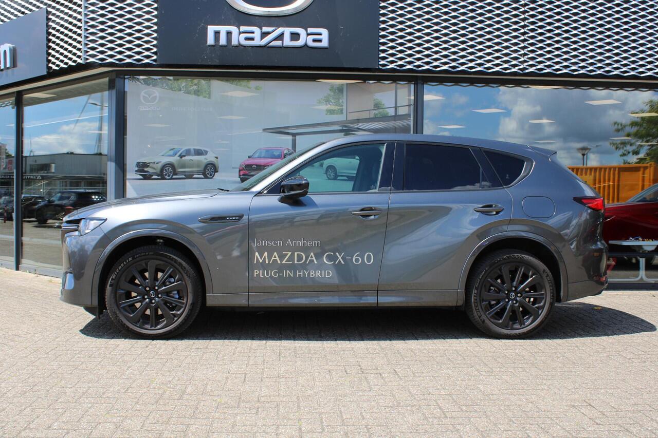 Mazda CX-60 2.5 e-SkyActiv PHEV Homura Business Edition , Demovoordeel ¤ 8.690,-, Accessoires Pakket, Klasse 3 Alarm, CS Pack, DA Pack, Leder, 360 Camera, Bose, Adap Cruise, LMV 20 Inch