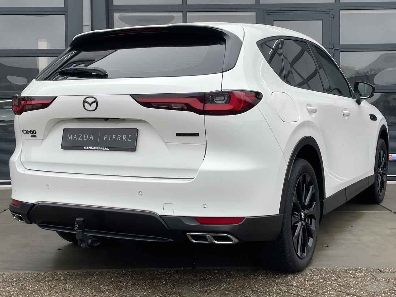 Mazda CX-60 2.5 e-SkyActiv 327 pk PHEV AUTOMAAT Exclusive-Line NAVI | ACHTERUITRIJCAMERA | TREKHAAK | BLACK-PAKKET | 20 INCH LMV FABRIEKS-GARANTIE | WINTERPAKKET | TREKGEWICHT 2500 KG