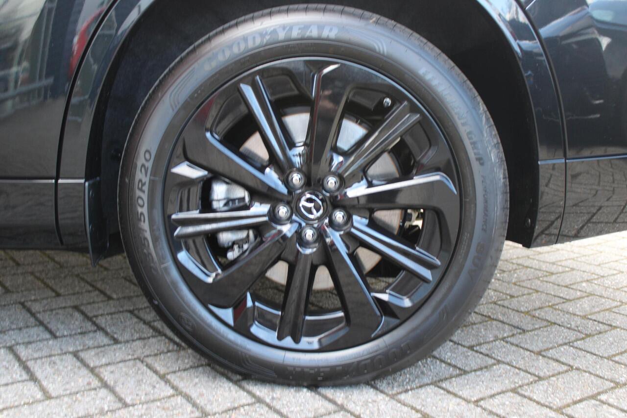 Mazda CX-80 2.5 e-SkyActiv 328PK PHEV HOMURA PLUS | 7-PERSOONS! | NIEUWE AUTO! | DRIVER PERSONALIZATION SYSTEM (GEZICHTSHERKENNING) | ELEKTRISCH BEDIENBARE VOORSTOELEN | FULL LEDEREN BEKLEDING | ADAPTIVE CRUISE CONTROL | 20" LICHTMETALEN VELGEN BLACK | 360° CAMERA | 