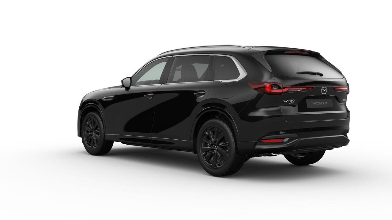 Mazda CX-80 2.5 e-SkyActiv PHEV Homura Plus / Jet Black / Zwart Nappa leder