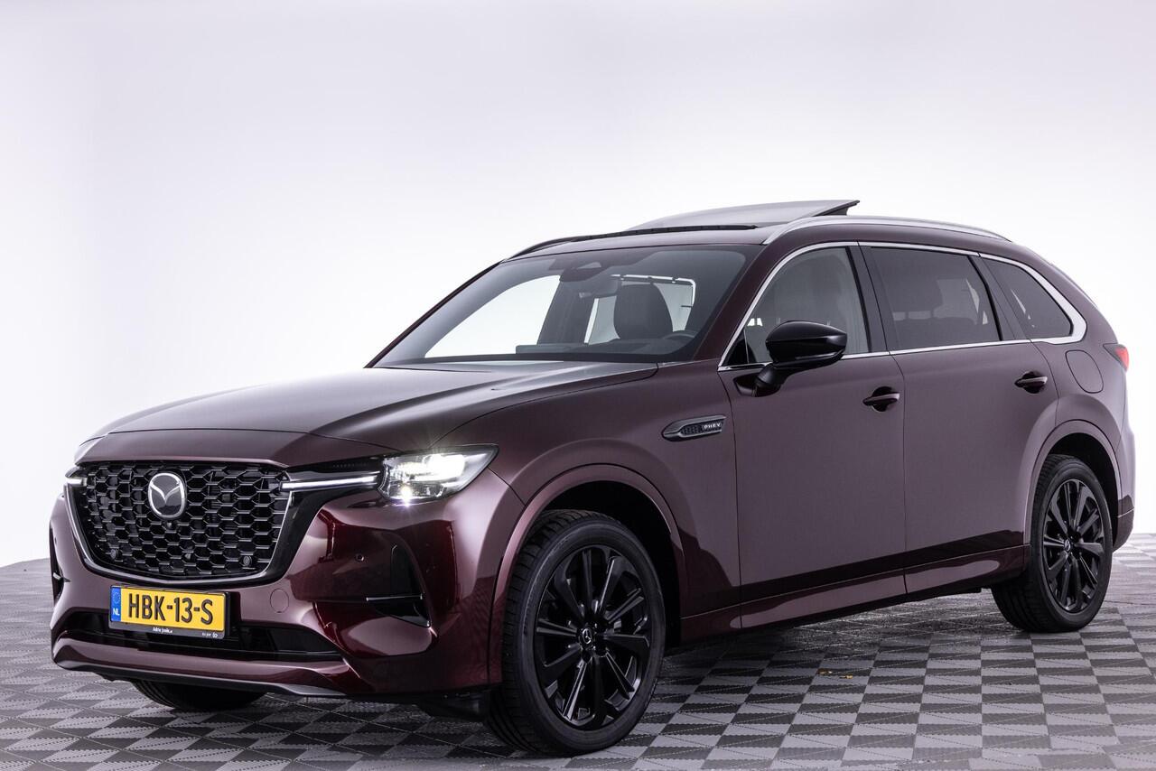 Mazda CX-80 2.5 e-SkyActiv PHEV Homura Plus 6p. 327 PK | AUTOMAAT | AWD | APPLE CARPLAY | 20 INCH | LEDER | 360 CAMERA | PANORAMADAK | DEMO | * 6 JAAR FABRIEKSGARANTIE |