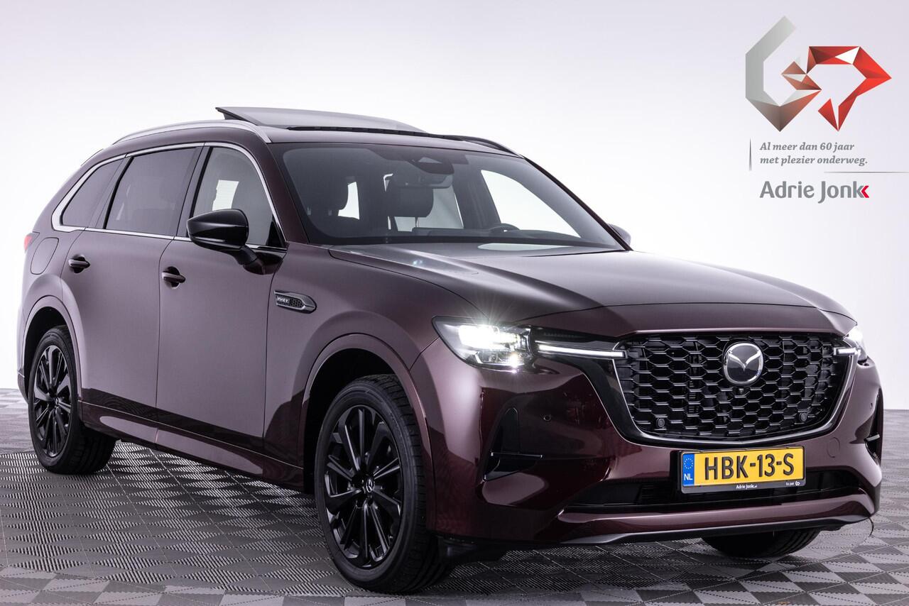 Mazda CX-80 2.5 e-SkyActiv PHEV Homura Plus 6p. 327 PK | AUTOMAAT | AWD | APPLE CARPLAY | 20 INCH | LEDER | 360 CAMERA | PANORAMADAK | DEMO | * 6 JAAR FABRIEKSGARANTIE |