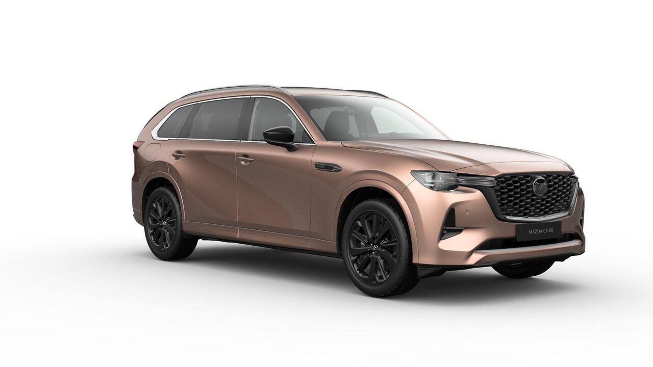 Mazda CX-80 2.5 e-SkyActiv PHEV Homura Plus / Melting Copper / Zwart Nappa leder