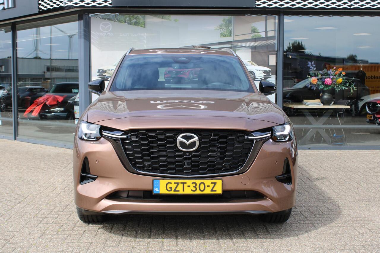Mazda CX-80 2.5 e-SkyActiv PHEV Homura Plus , Demovoordeel ¤ 13.740,-, Automaat, Pano/Schuifdak, Klasse 3 Alarm, 7-Zits, Leder, 360 Camera, Bose, Adap Cruise, LMV 20 Inch