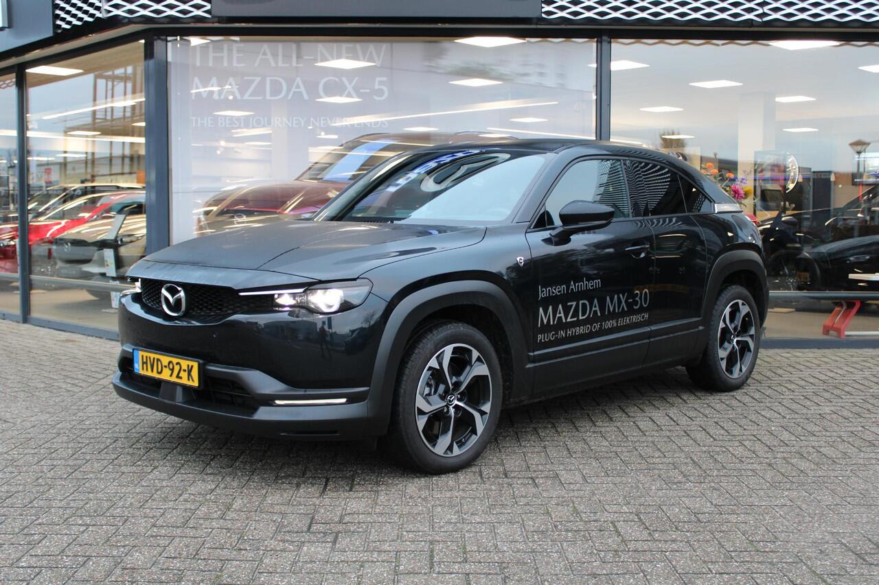 Mazda MX-30 e-SkyActiv R-EV 170 Advantage , Demovoordeel ¤ 10.190-, Adap.Cruise, Navi, Apple Carplay, Clima, Camera, PDC, HUD, Stoelverwarming, 18" LMV
