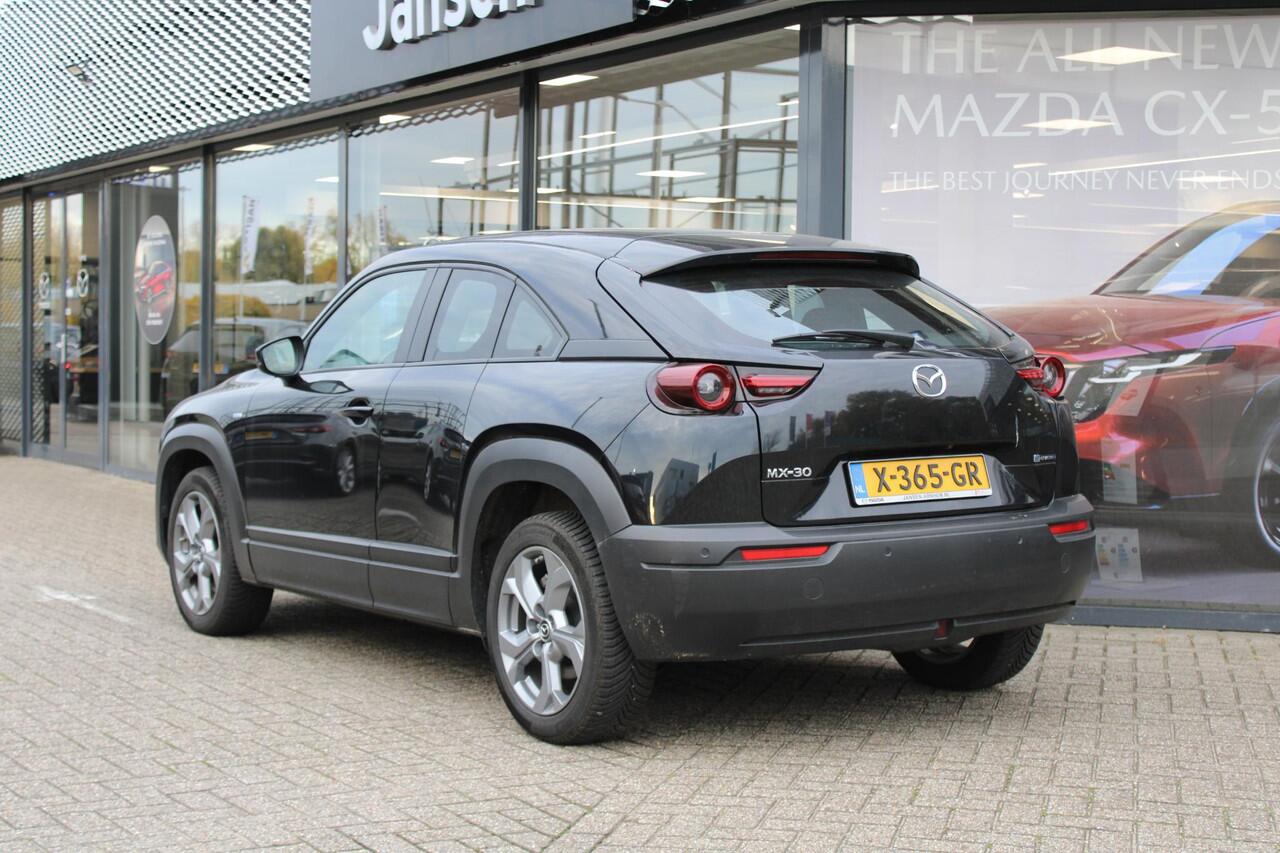 Mazda MX-30 e-SkyActiv EV 145 Exclusive-Line 36 kWh , Automaat, Navi, Camera, Clima, Adap.Cruise, Stoel/Stuurverwarming, Apple Carplay, Android Auto, All Season, LMV 18 Inch, HUD, PDC, LKA, BSM