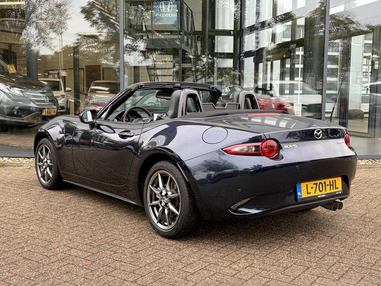 Mazda MX-5 1.5 SkyActiv-G 132 Luxury LEDER | NAVIGATIE | LM VELGEN | APPLE CARPLAY | ANDROID AUTO | 1e Eigenaar | NED.AUTO | DEALER ONDERHOUDEN |