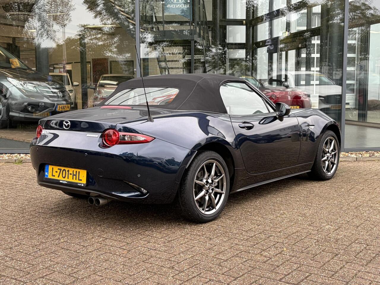 Mazda MX-5 1.5 SkyActiv-G 132 Luxury LEDER | NAVIGATIE | LM VELGEN | APPLE CARPLAY | ANDROID AUTO | 1e Eigenaar | NED.AUTO | DEALER ONDERHOUDEN |