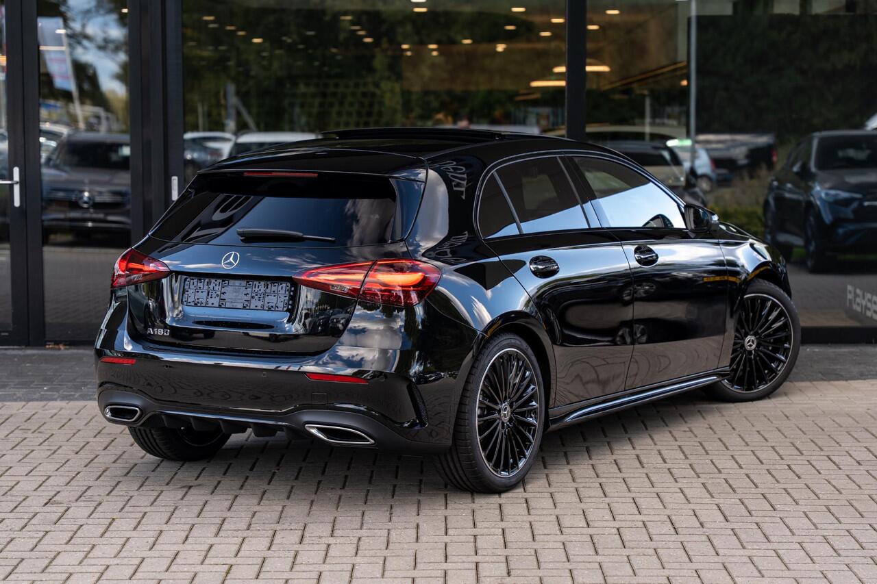 Mercedes-Benz A-KLASSE 180 Business Solution AMG | Panoramaschuifdak | Premium Plus | Nightpakket | 19"Multispaak AMG velgen | Stoelverwarming | 360° camera | Head-up display |