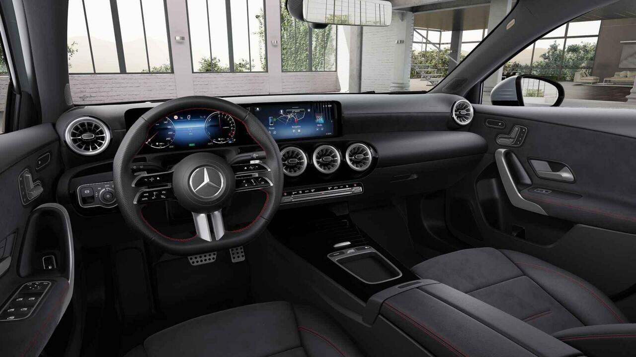 Mercedes-Benz A-KLASSE 250e Business Solution AMG | Panoramaschuifdak | Head-up display | Premium Plus | Stoelverwarming | 360° camera |