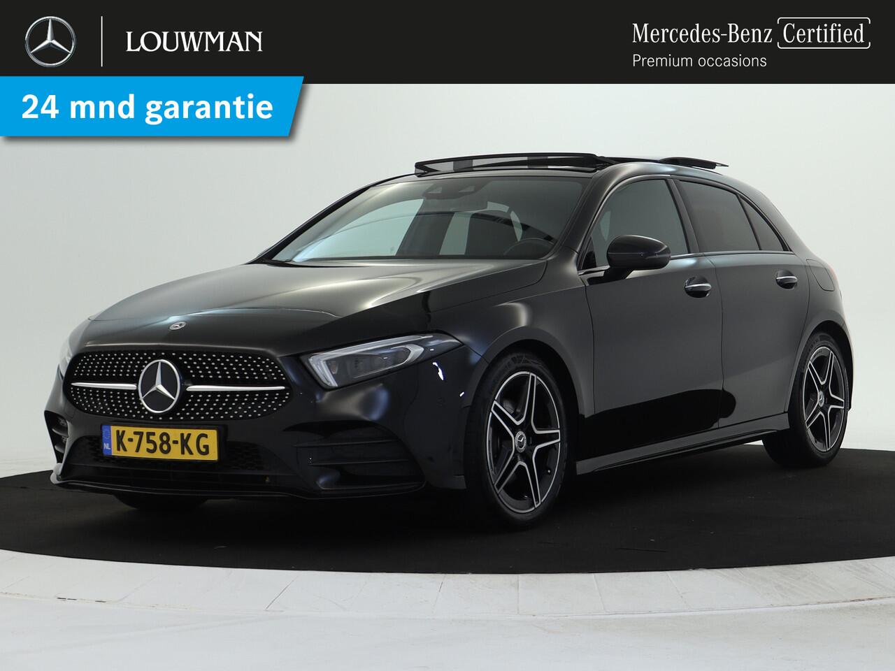 Mercedes-Benz A-KLASSE 160 Business Solution AMG AMG Line | Night Pakket | Panorama Schuif-Kanteldak | Sfeerverlichting | Memory Voorstoelen | MultiBeam Koplampen. Inclusief 24 maanden MB Certified garantie voor Europa.