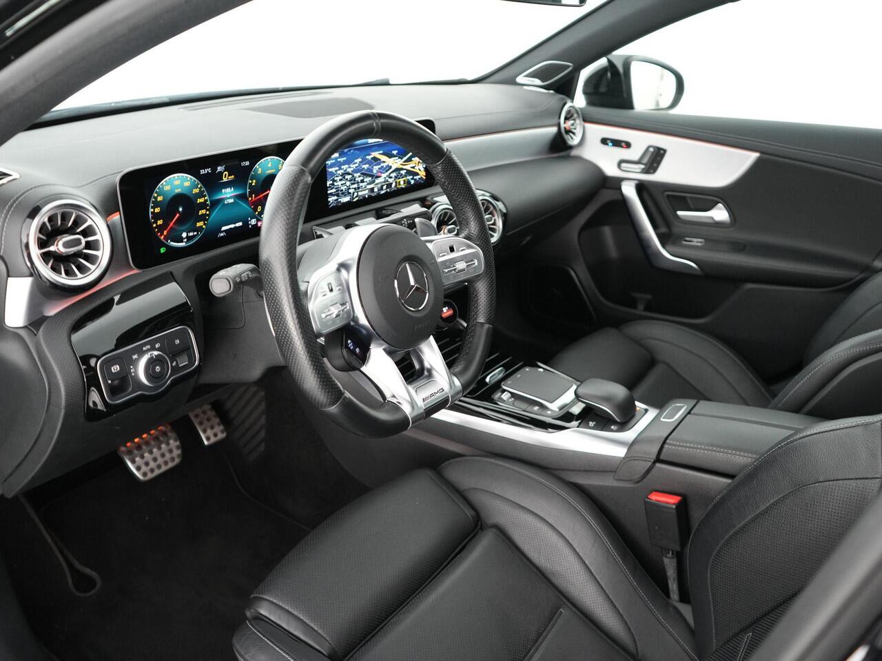 Mercedes-Benz A-KLASSE 45S AMG 420pk 4MATIC+ Edition 1 |dealer onderhouden|Brabus verlagingsset|Milltek downpipe|schaalstoelen|panoramadak|Burmester|Aero pakket|memory|K&N luchtfilter|