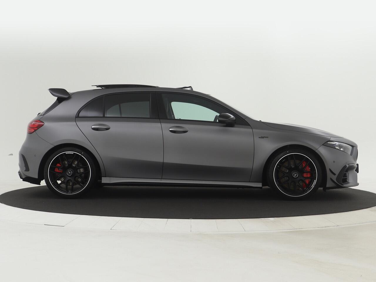Mercedes-Benz A-KLASSE AMG 45 S 4MATIC+ | Night Pack II | Aerodynamica Pack | Premium Plus Pack | Rijassistentiepakket Plus | AMG Performance sportstoelen | Burmester surround sound system | Amg track pace | AMG RIDE CONTROL-onderstel |