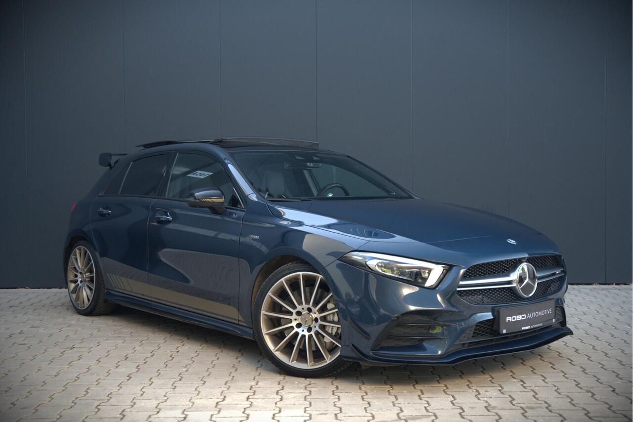 Mercedes-Benz A-KLASSE AMG 35 4MATIC Edition 1 | Panoramadak | Burmester | AMG Performance Recaro stoelen | Stoelverwarming | Keyless | Aero pack | Adaptive Cruise Control | Ambiance verlichting | 360 Camera |
