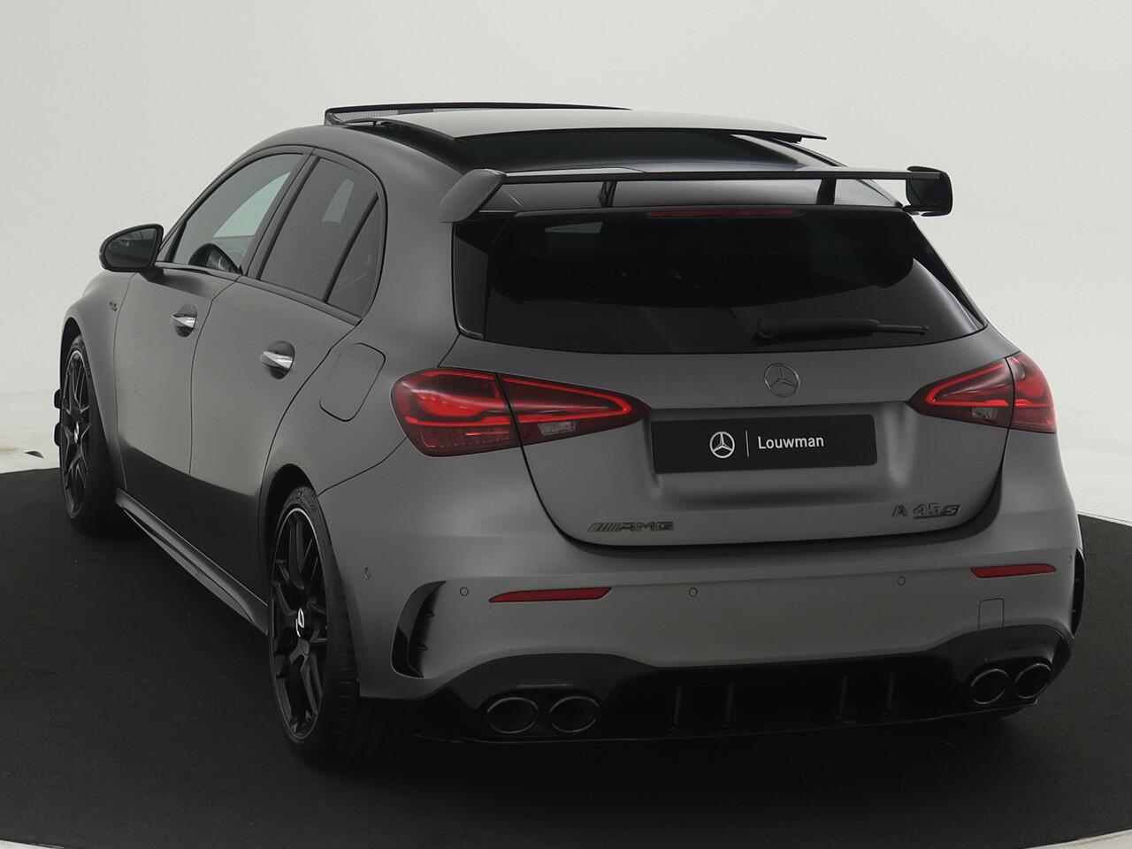 Mercedes-Benz A-KLASSE AMG 45 S 4MATIC+ | Night Pack II | Aerodynamica Pack | Premium Plus Pack | Rijassistentiepakket Plus | AMG Performance sportstoelen | Burmester surround sound system | Amg track pace | AMG RIDE CONTROL-onderstel |