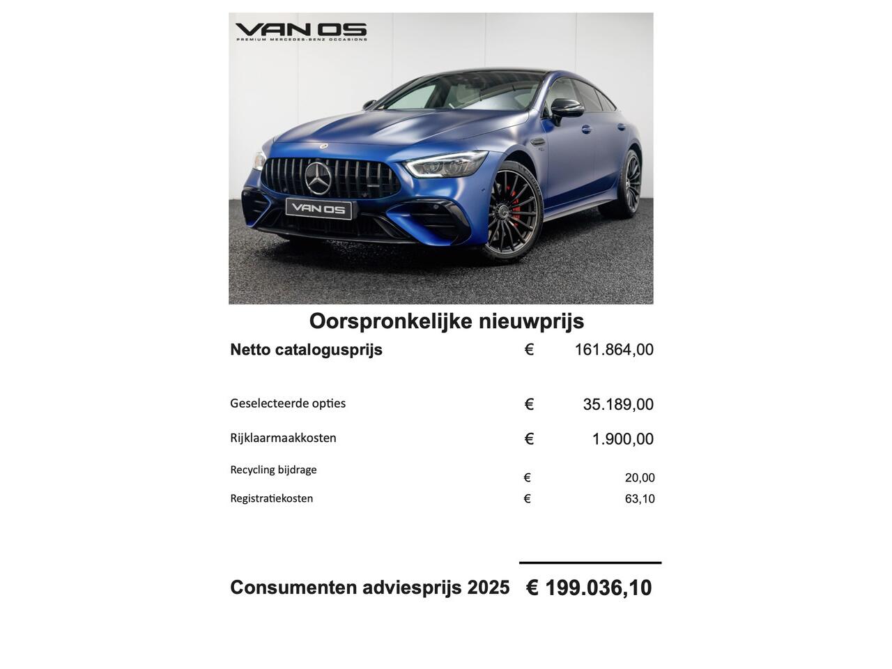 Mercedes-Benz AMG-GT 4-Door Coupe AMG 43 4MATIC+ Premium Plus | Spectraalblauw Magno | Carbonpakket | Night | Nappa