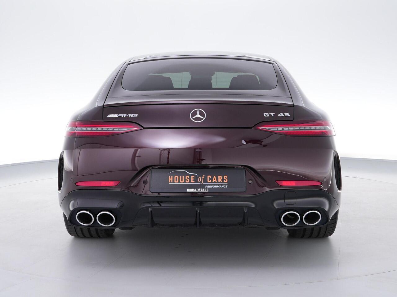 Mercedes-Benz AMG-GT 4-Door Coupé 43AMG 367pk 4MATIC+ Premium Plus |dealer onderhouden|manufaktur|panoramadak|Burmester|head-up display|massage|memory|Stoelverwarming & verkoeling|360°-camera|Apple Carplay|sfeerverlichting|carbon interieur|