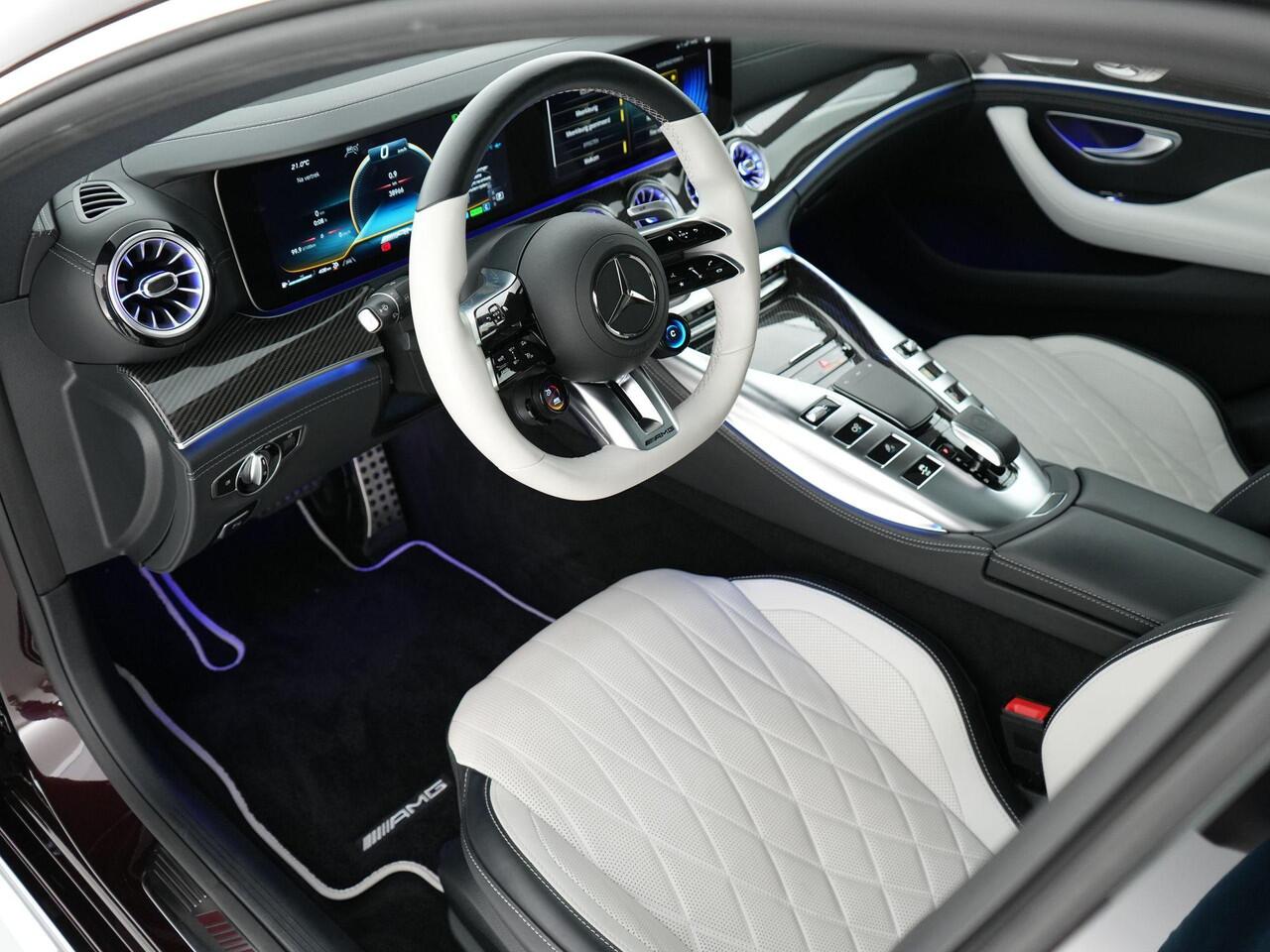 Mercedes-Benz AMG-GT 4-Door Coupé 43AMG 367pk 4MATIC+ Premium Plus |dealer onderhouden|manufaktur|panoramadak|Burmester|head-up display|massage|memory|Stoelverwarming & verkoeling|360°-camera|Apple Carplay|sfeerverlichting|carbon interieur|