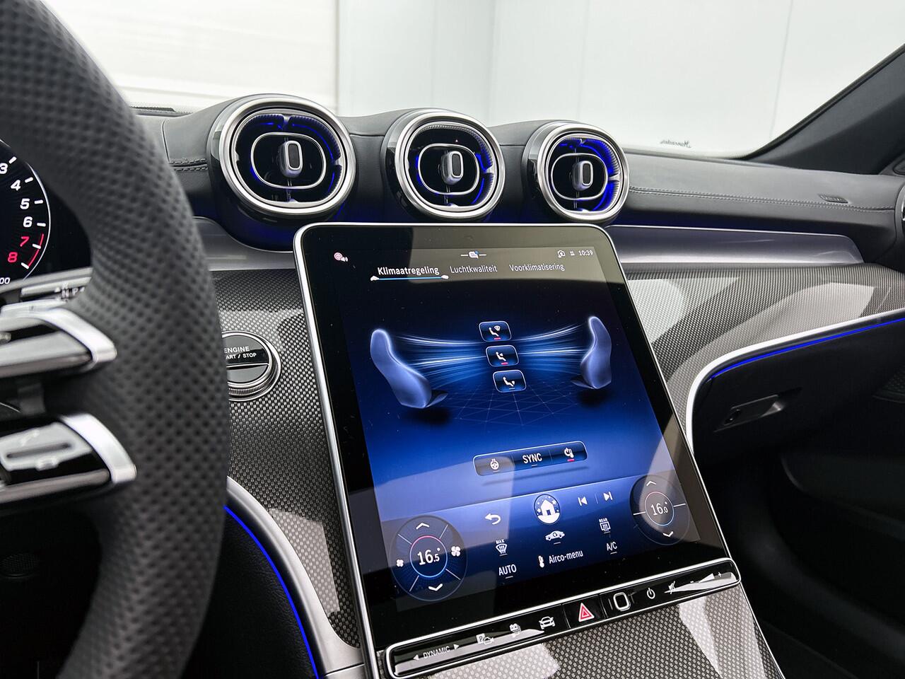 Mercedes-Benz C-KLASSE 300 e Business Solution AMG | Trekhaak | Nightpakket | Winterpakket | Middenconsole metaalstructuur | Comfortpakket Plus | Smartphone-integratie | 360° camera | Memorypakket |