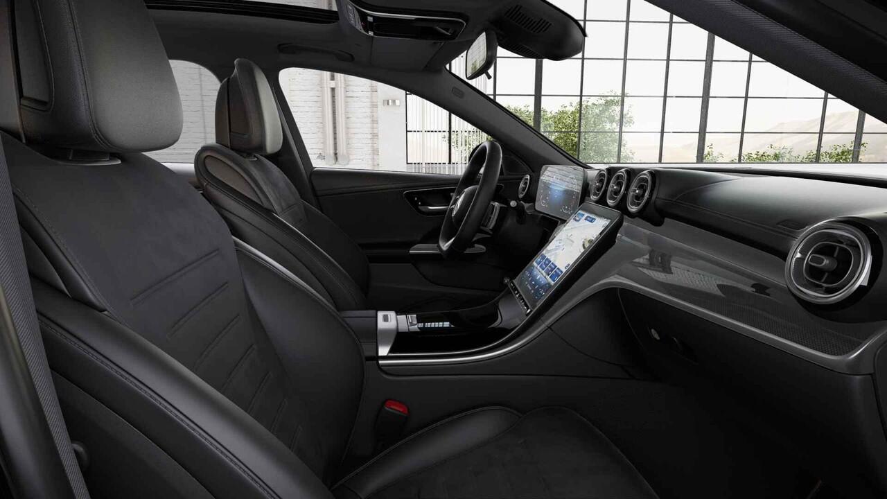 Mercedes-Benz C-KLASSE 300e Business Solution AMG | Panoramaschuifdak | Trekhaak | DIGITAL LIGHT | Nightpakket | dodehoekassistent | 360° camera |